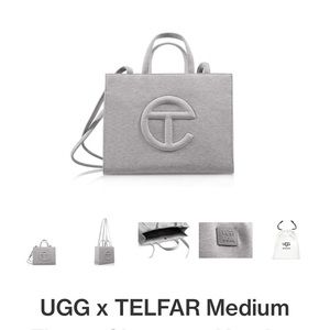 Telfar x Ugg Medium Grey Fleece Handbag